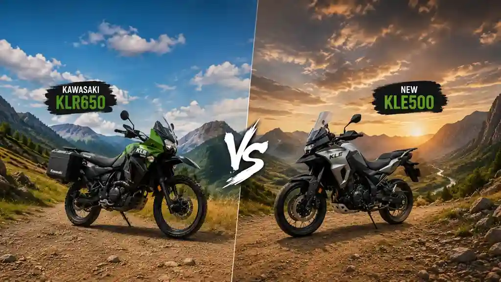 Two Adventure Bikes, One Kawasaki Showroom