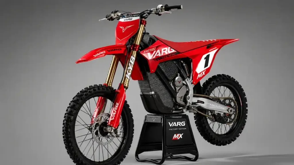 Stark Varg MX Factory Edition electric motocross bike in Stark Red Factory livery